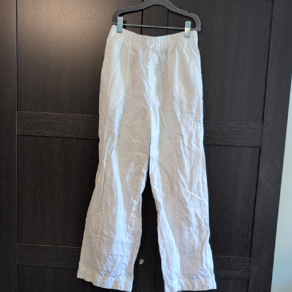 Girls' ZARA White Linen Pants Size 11-12